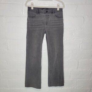Betabrand Women's Medium Yoga Denim Jeans Bootcut Pull On Gray